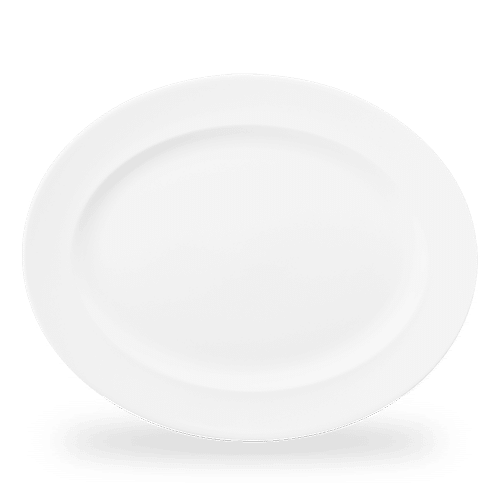 Churchill Super Vitrified White classic Platte Oval 36,5 cm für Gastronomie