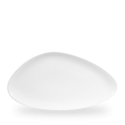 Churchill Super Vitrified White Teller in Dreiecksform für das Servieren von Speisen.