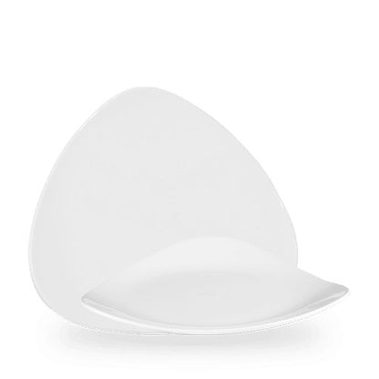 Churchill Super Vitrified White Lotus Teller in Dreiecksform, geeignet für Gastronomie.