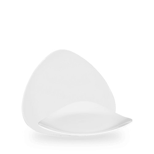 Churchill Super Vitrified White Lotus Teller Dreieckig für das Servieren von Speisen in der Gastronomie