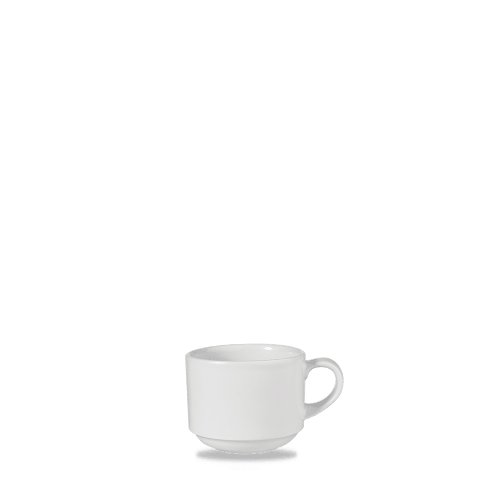 Churchill Super Vitrified White Profile Espresso Tasse 9cl, stapelbar, für Gastronomie