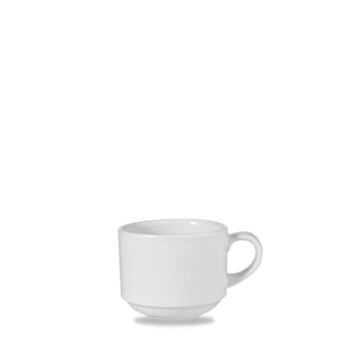 Churchill Super Vitrified White Profile Kaffee Tasse, ideal für Gastronomie