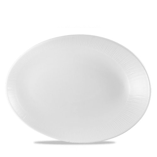 Ovaler Teller aus der Bamboo-Serie von Churchill, geeignet für die Gastronomie.