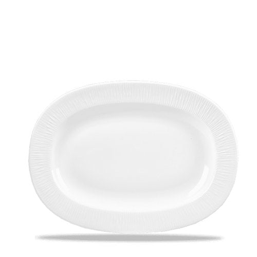 Churchill Super Vitrified Bamboo Platte Oval 28cm für Gastronomie