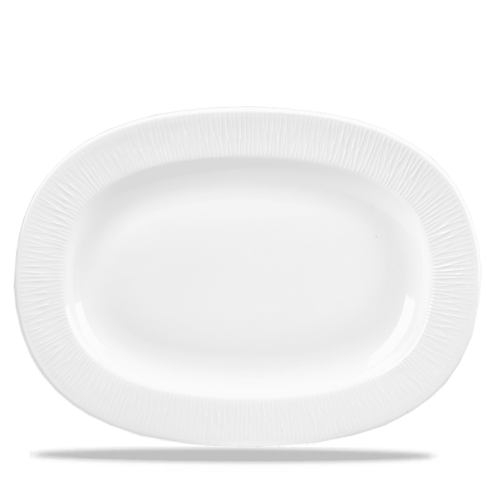 Churchill Super Vitrified Bamboo Platte Oval 34cm für die Gastronomie