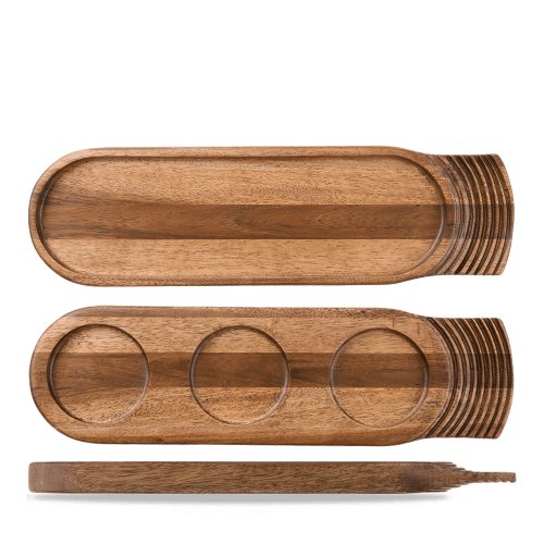 Art De Cuisine Holzbord 48x14cm für Buffet-Präsentationen