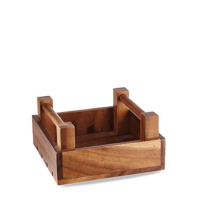 Art De Cuisine Holzkiste quadratisch aus Akazienholz für Buffet-Präsentationen