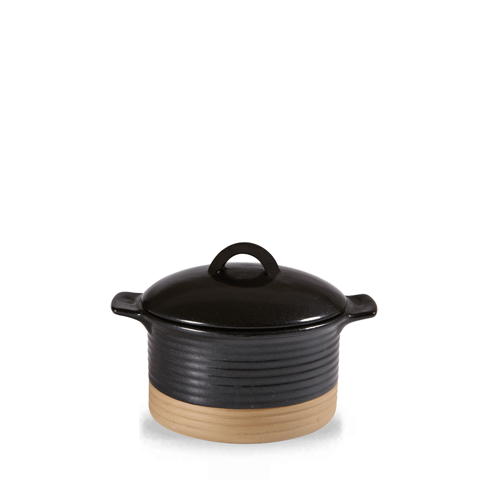 Art De Cuisine Igneous Cocotte Schwarz 53cl für Gastronomie