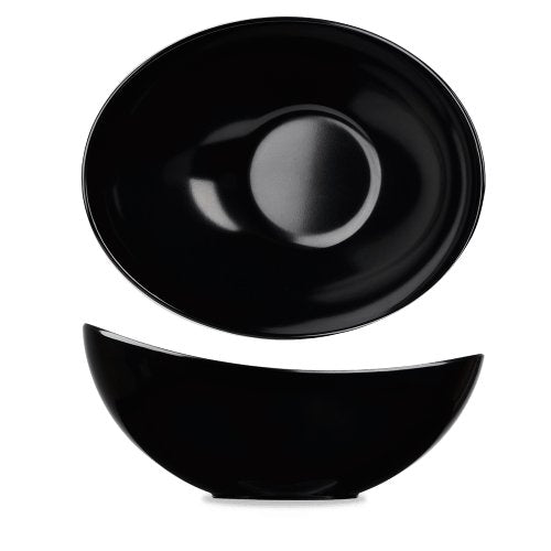 Alchemy Melamin Schwarz Moonstone Schale 36cm für elegante Speisenpräsentation im Buffetbereich