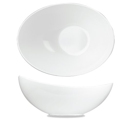 Alchemy Melamin White Moonstone Schale 36cm für Buffetpräsentation