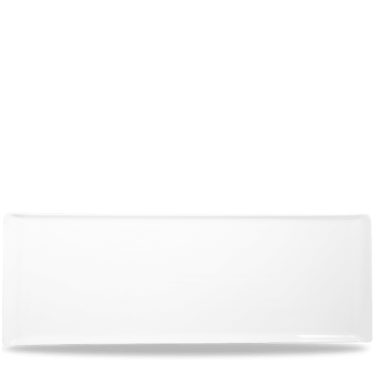 Alchemy Rechteckig Melamine Tablett in Weiß für die Speisenpräsentation