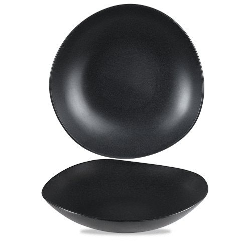 Alchemy Trace Granit Schwarz Melamin Schale 38cm für Buffet-Präsentationen