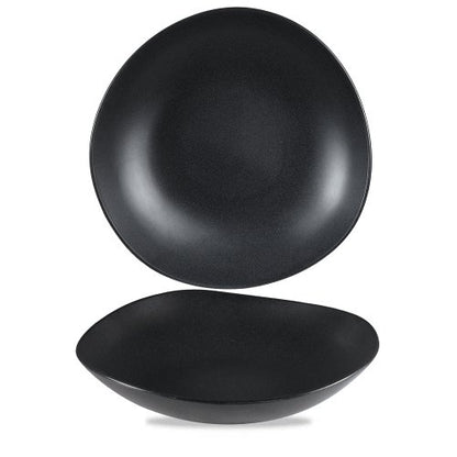 Alchemy Trace Granit Schwarz Melamin Schale 38cm für Buffet-Präsentationen