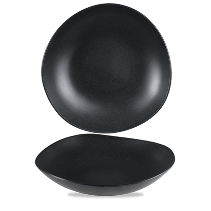 Alchemy Trace Granit Schwarz Melamin Schale 38cm für Buffet-Präsentationen