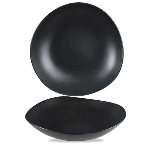 Alchemy Trace Granit Schwarz Melamin Schale 38cm für Buffet-Präsentationen