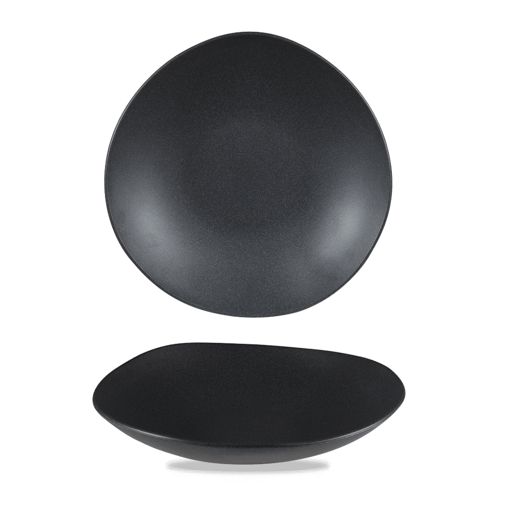 Alchemy Trace Granit Schwarz Melamin Schale 32cm für Buffets und Gastronomie