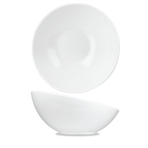 Alchemy Tilt White Melamin Schale 33cm für Buffetpräsentationen