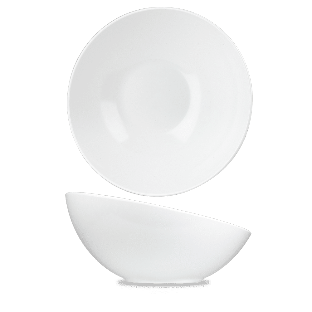 Alchemy Tilt White Melamin Schale 33cm für Buffetpräsentationen