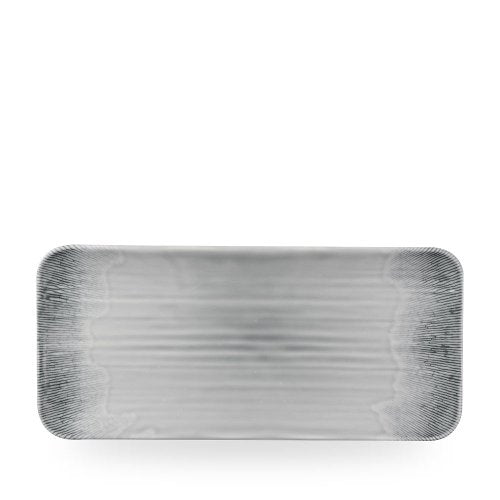 Dudson Harvest Flux Grey Platte rechteckig 35 x 16cm für rustikales Dining