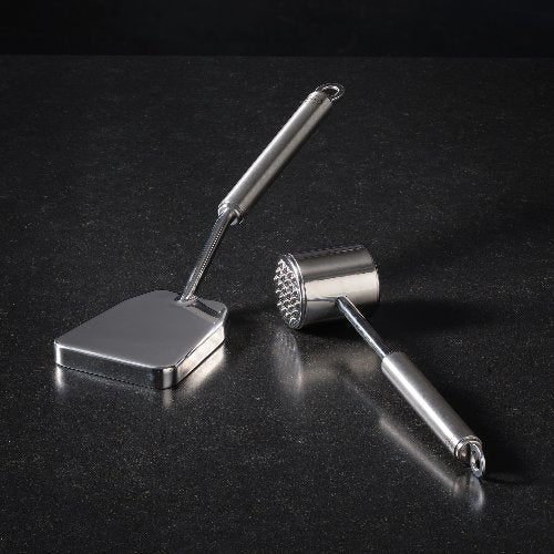 RÖSLE Fleischhammer aus Edelstahl für das Klopfen von Fleisch
