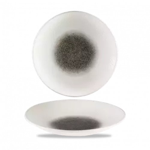 Churchill Super Vitrified Isla Raku Quartz Schwarz Teller Tief 25cm für die Gastronomie
