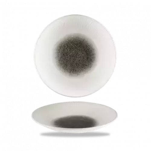 Churchill Super Vitrified Bamboo Raku Quartz Teller Tief Coup Schwarz 25cm für Gastronomiebetriebe