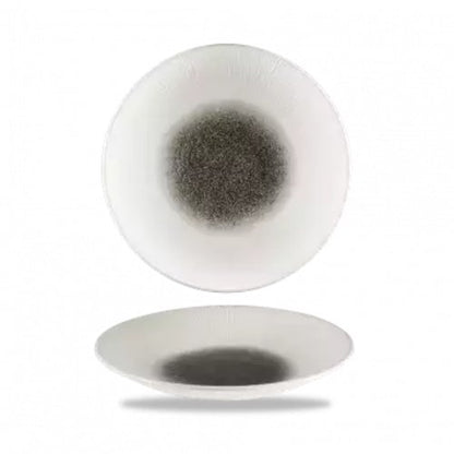 Churchill Super Vitrified Bamboo Raku Quartz Teller Tief Coup Schwarz 25cm für Gastronomiebetriebe