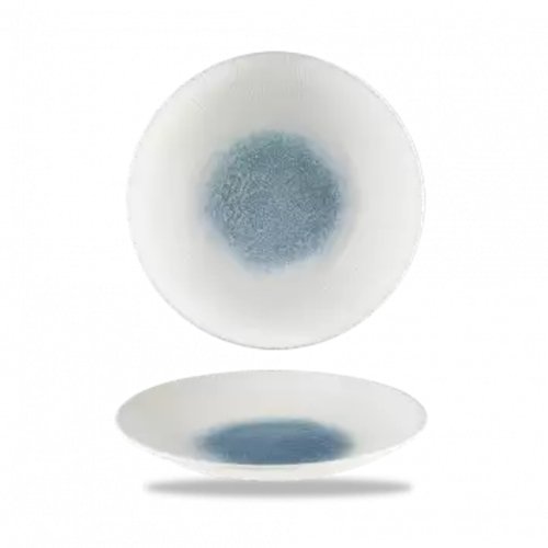 Churchill Super Vitrified Bamboo Raku Topaz Blau Teller Tief 25cm - ideal für Gastronomie und ansprechende Speisenpräsentation