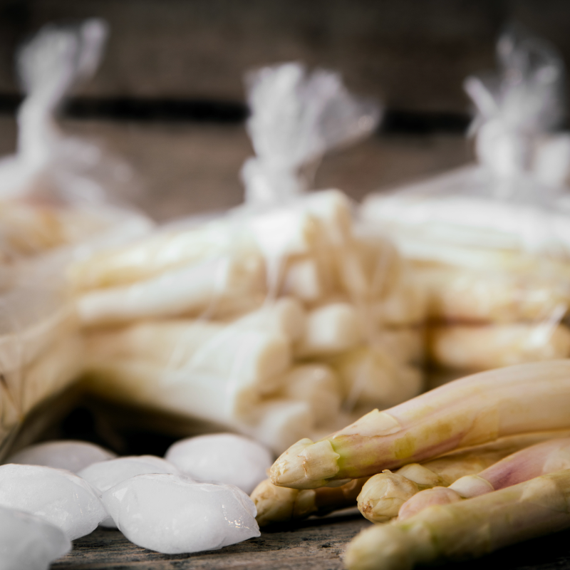 Anwendungsfall: Frischen Spargel mit Eis richtig kühlen